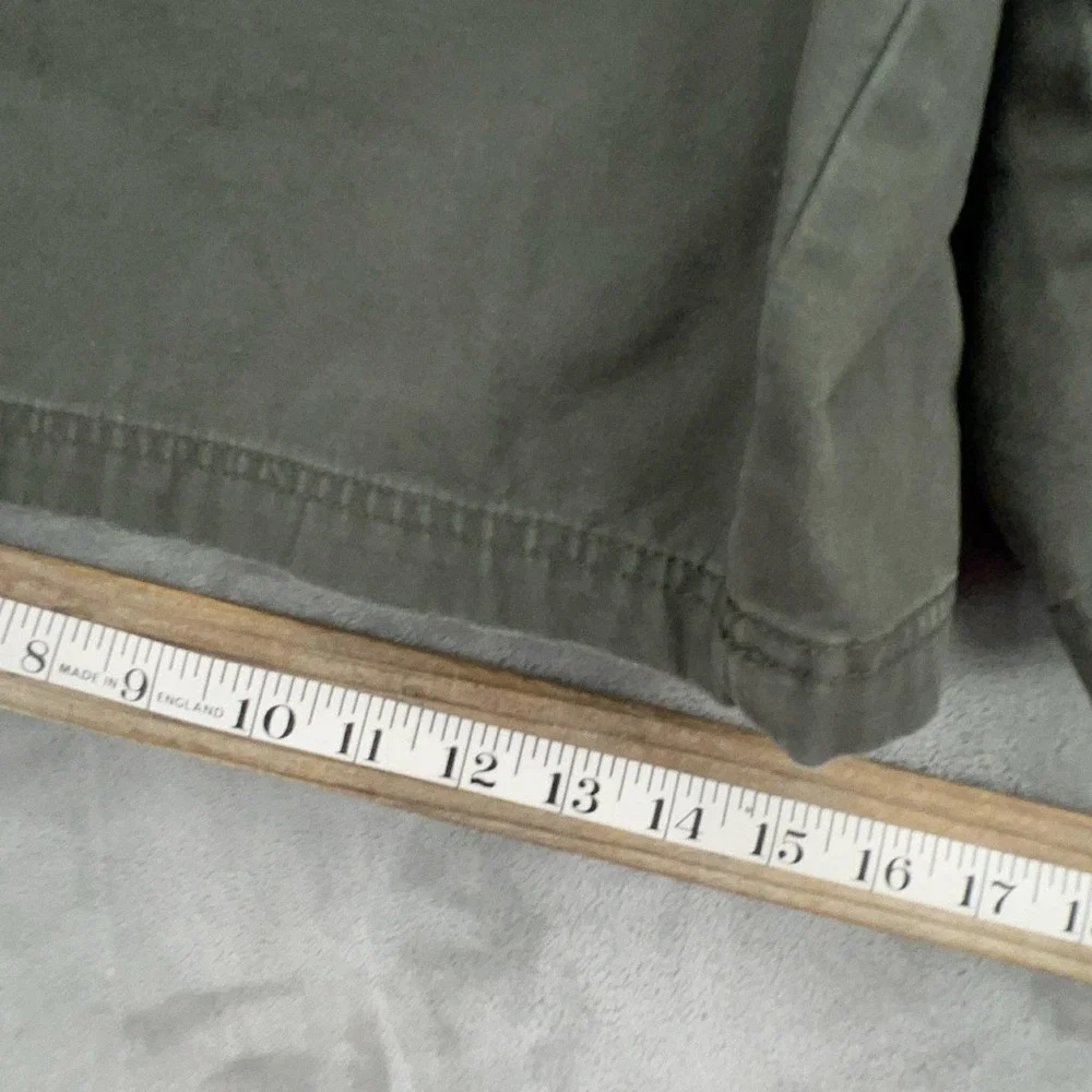 Basic Editions Mens Cargo Shorts Olive Green Elastic Waist‎ Cotton XXL